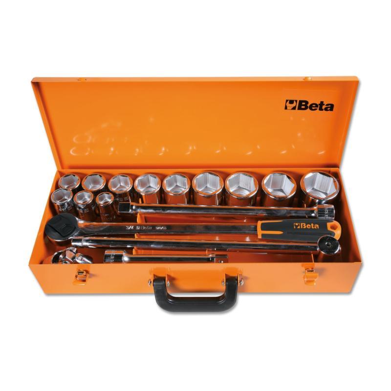 Assortimento Di 12 Chiavi A Bussola A Mano Esagonali E 5 Accessori In Cassetta Di Lamiera 928AS/C12 Beta 009280968