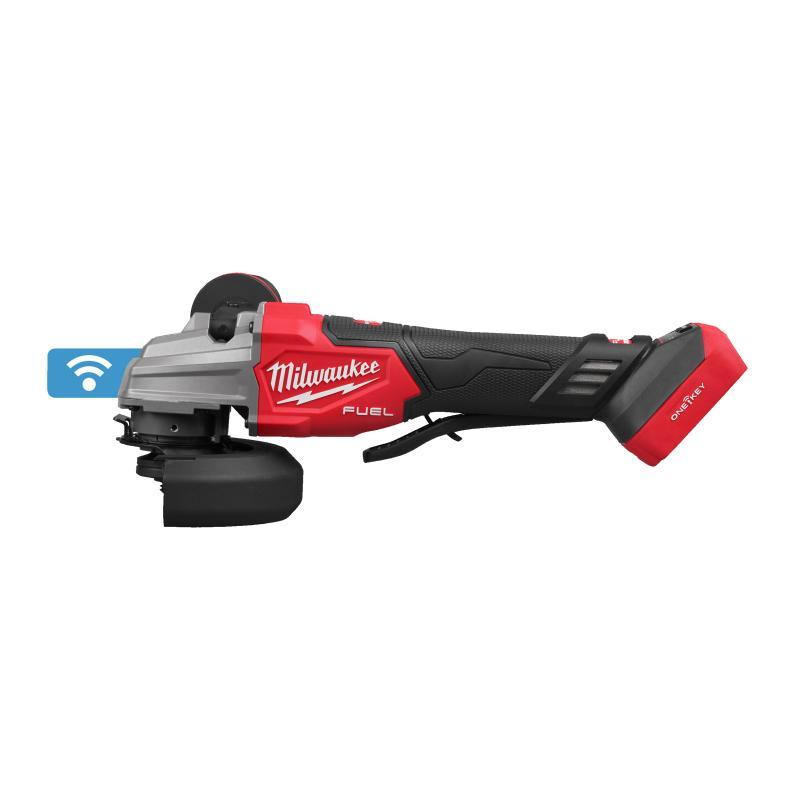 Smerigliatrice Angolare Di Sicurezza 18 Volt Disco 125 Mm Tecnologia Fuel One Key Con Doppio Interruttore A Paletta E Freno - Senza Batteria - M18 Fsagsvo125X-0X - Milwaukee 4933493552