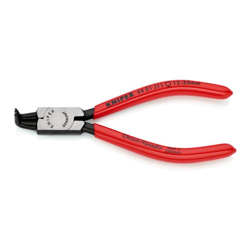 KNIPEX 44 21 J11 Pinza per anelli di sicurezza per anelli di sicurezza interni a fori rivestiti in resina sintetica atramentata nera 130 mm