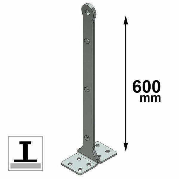 Linea Vita Light Deformabile Palo Estremità 60cm Tipo C