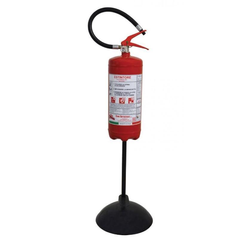 Piantana Per Estintore Base Tonda in Pvc Nera