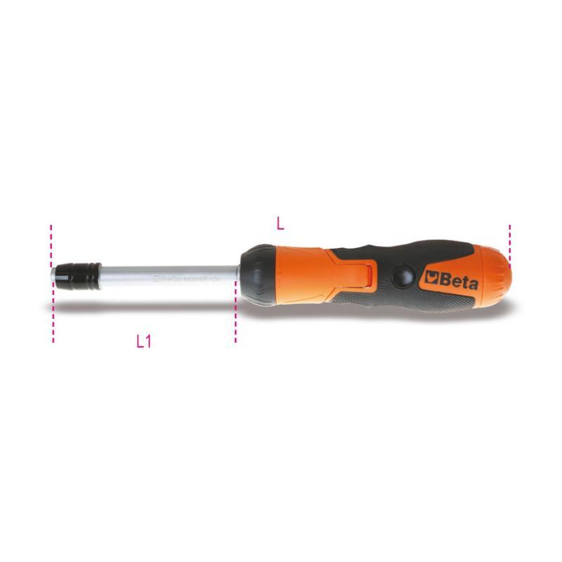 Giravite Portainserti Snodato Con Cricchetto Reversibile E 7 Inserti Integrati 855P Beta 008550011