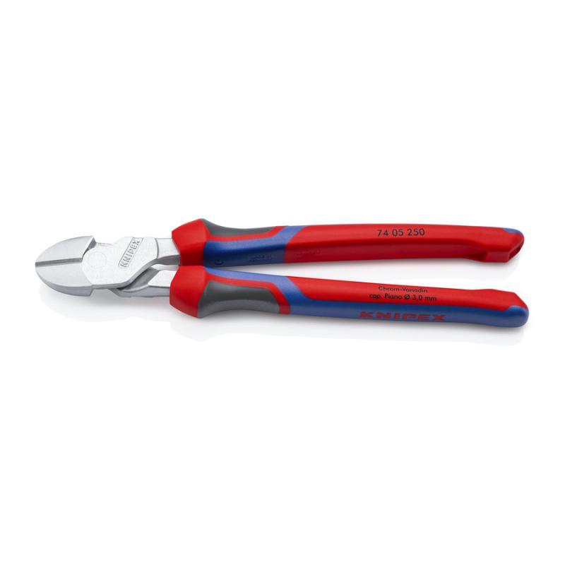 KNIPEX 74 05 250 Tronchese laterale per meccanica tipo forte con manici comfort cromata 250 mm