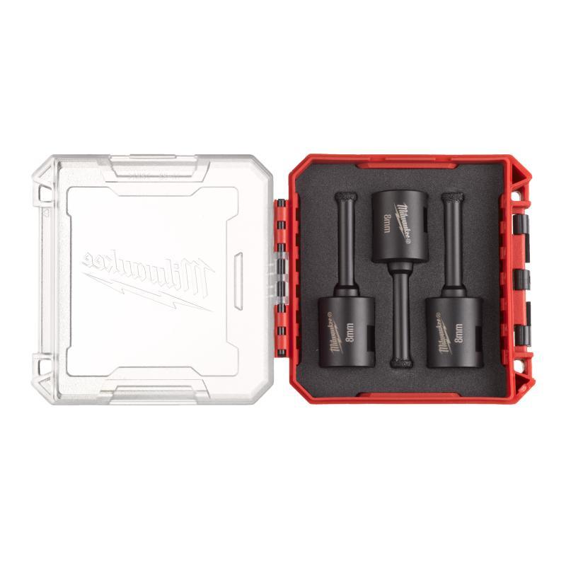 Punte Diamantate A Secco Diamond Max - Milwaukee — SET PUNTE DIAM. ATTAC. M143PZ - 8mm