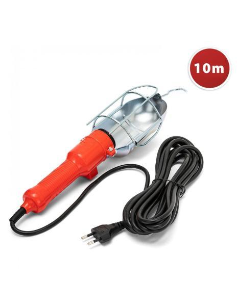 Lampada Da Lavoro Workshop Con Cavo Pvc 10Mt E Gabbia Metallica