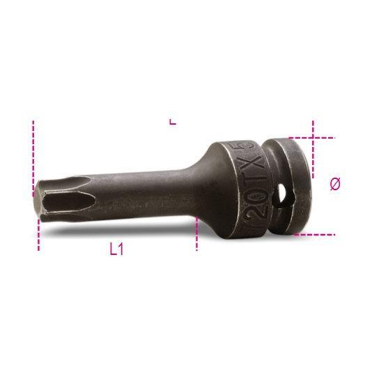 Chiavi A Bussola Macchina Maschio Per Viti Con Impronta Torx® Con Attacco Quadro Femmina 1/2" Fosfatate 720TX Beta