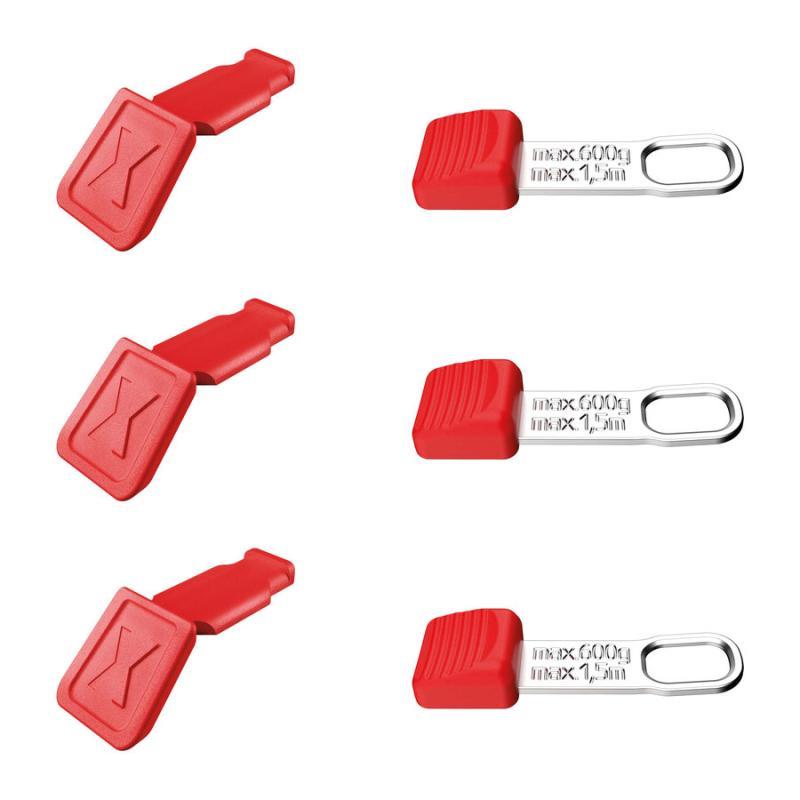 KNIPEX 00 63 06 TCR Clip TetheredTool + clip ColorCode rosse, 3 pezzi ciascuna
