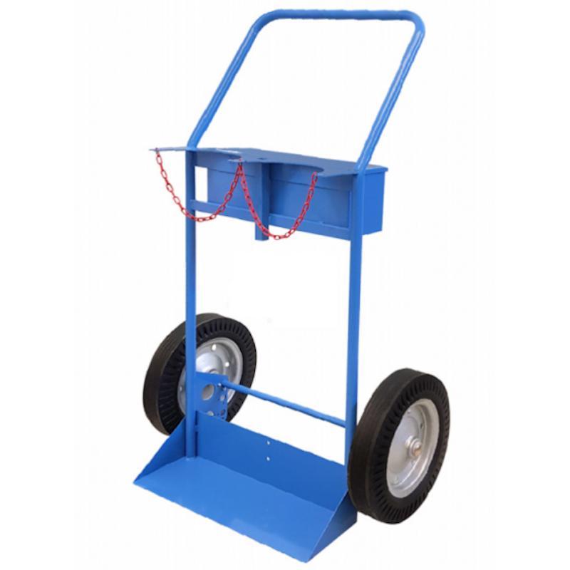 Carrello Porta Bombole In Acciaio Verniciato Dim 74x40xh112cm Cap. 2 Bombole