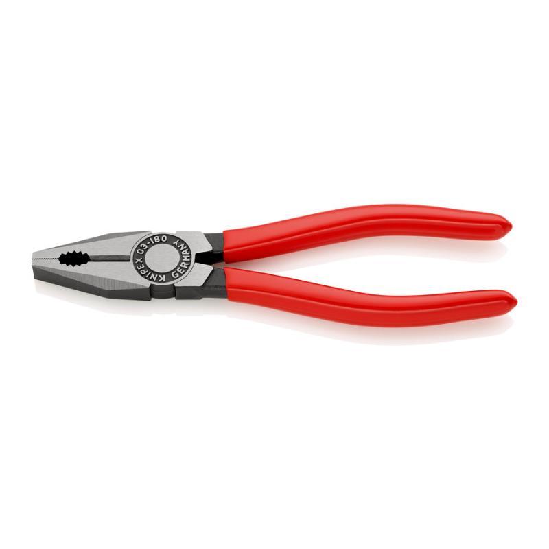 KNIPEX 03 01 180 SB Pinza universale rivestiti in resina sintetica atramentata nera 180 mm in confezione Self-service