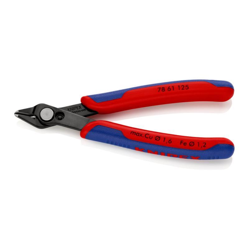 KNIPEX 78 61 125 SB Electronic Super Knips® con impugnature multicomponente brunita 125 mm in confezione Self-service