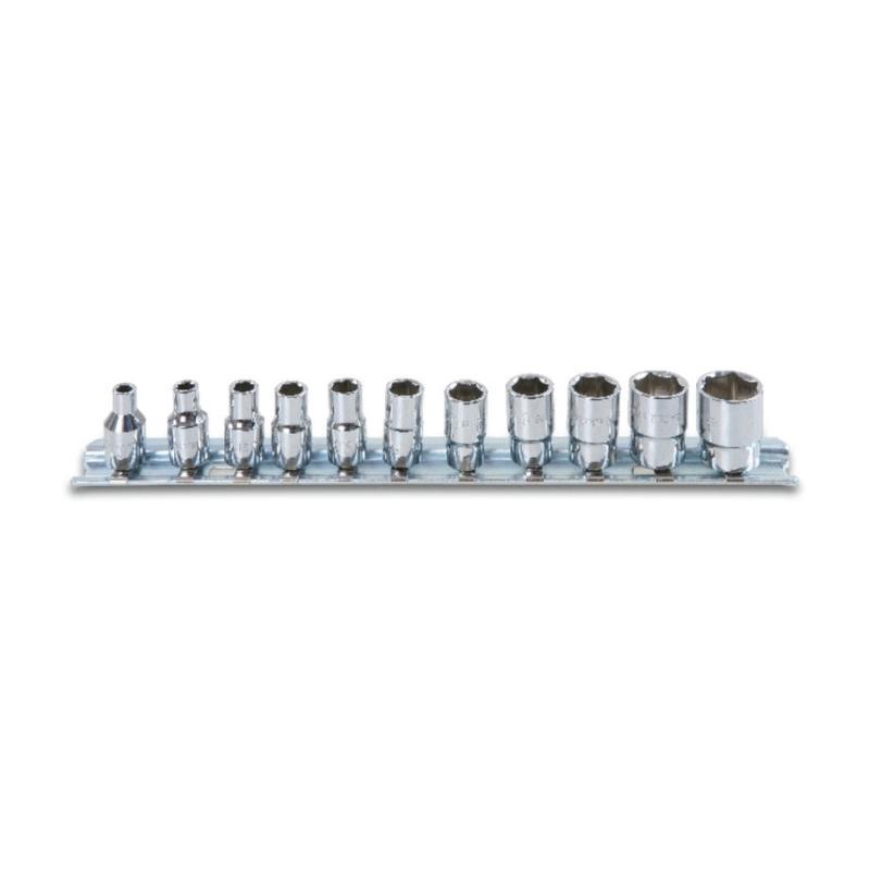 Serie Di Chiavi A Bussola A Mano Con Attacco Quadro Femmina 1/4" Bocca Esagonale, Cromate 900AS/SB11 Beta 009000389
