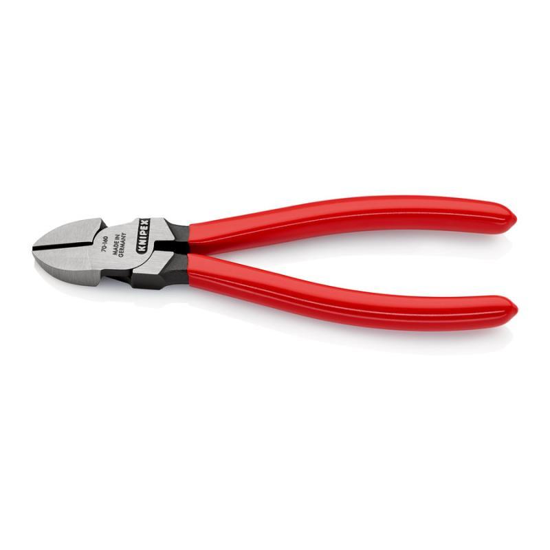 KNIPEX 70 01 160 Tronchese laterale rivestiti in resina sintetica atramentata nera 160 mm