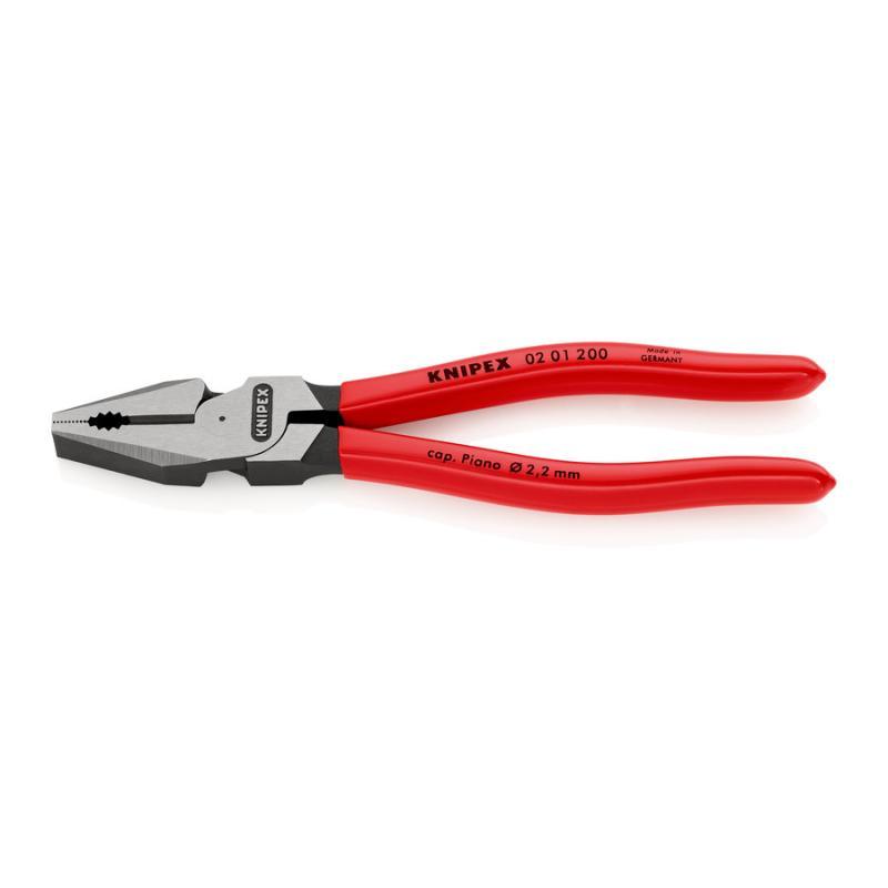 KNIPEX 02 01 200 SB Pinza universale tipo forte rivestiti in resina sintetica atramentata nera 200 mm in confezione Self-service