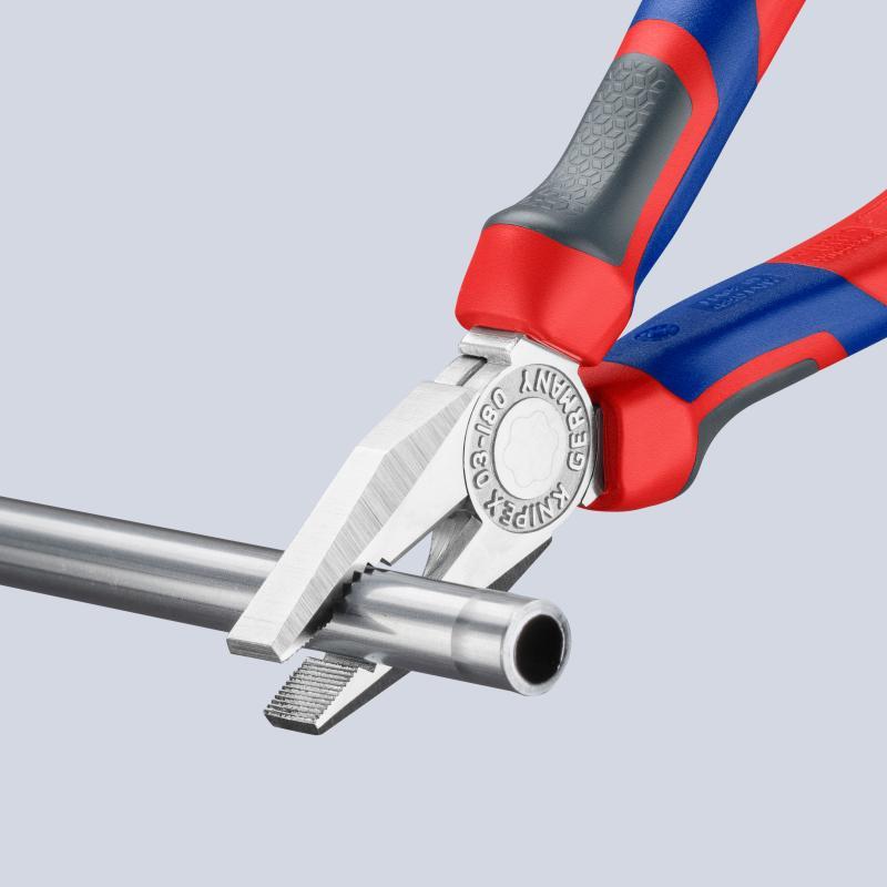 KNIPEX 03 05 180 SB Pinza universale con manici comfort cromata 180 mm in confezione Self-service