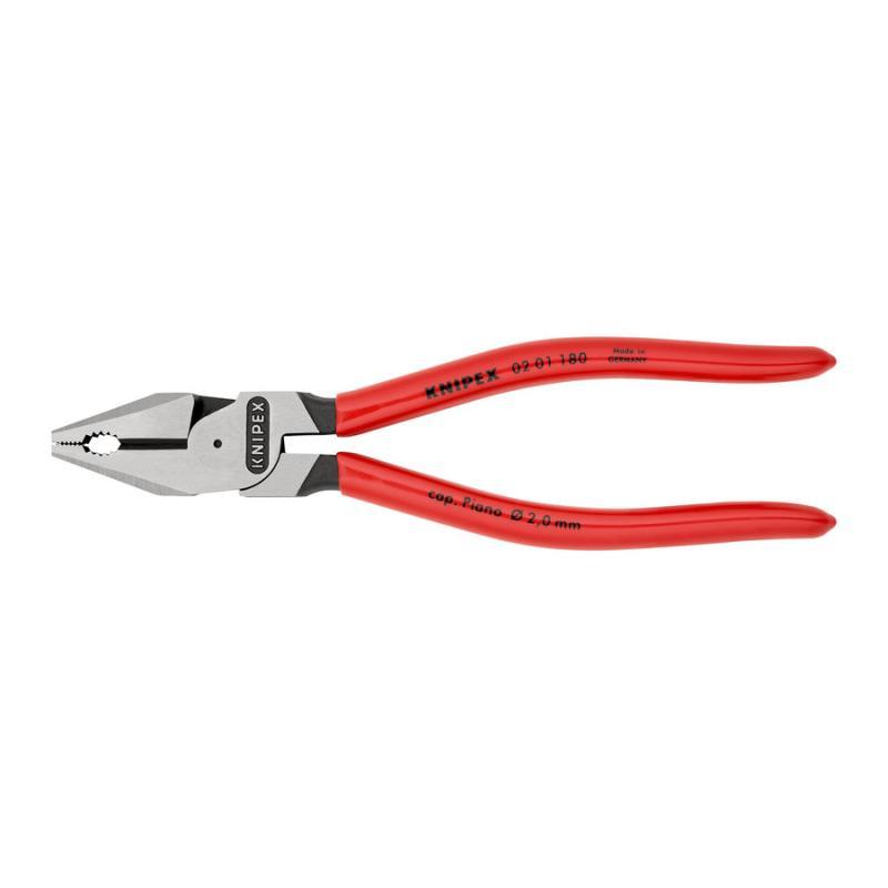 KNIPEX 02 01 180 SB Pinza universale tipo forte rivestiti in resina sintetica atramentata nera 180 mm in confezione Self-service