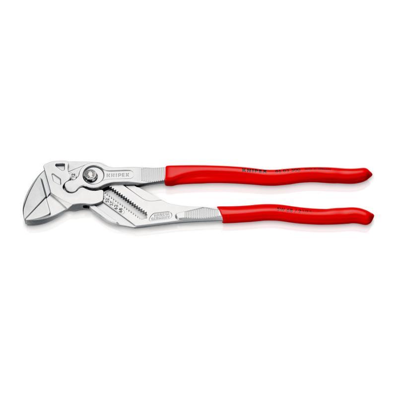 KNIPEX 86 03 300 SB Pinza chiave pinza e chiave in un unico utensile rivestiti in resina sintetica cromata 300 mm in blister