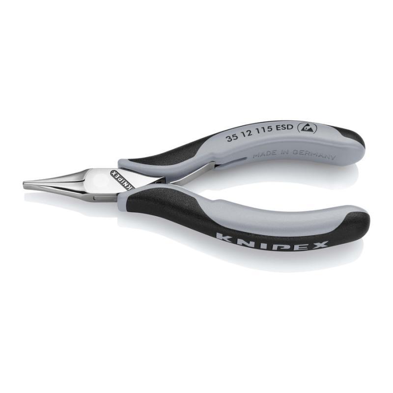 KNIPEX 35 12 115 ESD Pinza speciale per elettronica ESD con cerniera passante con impugnature multicomponente 115 mm