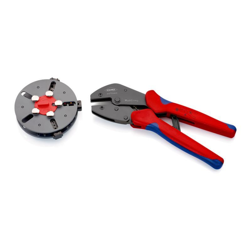 KNIPEX 97 33 01 MultiCrimp® Crimpatrice con caricatore con impugnature multicomponente brunita 250 mm