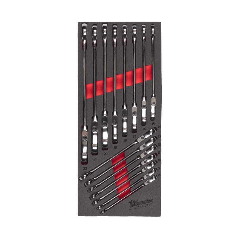 Set Chiavi Combinate Cricchetto Snodate Modulo Morbido - Milwaukee 4932479829