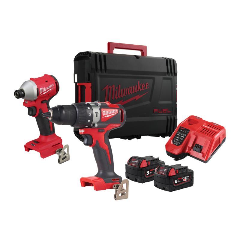 Kit M18 Brushless Trapano E Avv Impulsi 1/4 Hex Blpd2 + Blidr - M18 BLPP2A3-502X - Milwaukee 4933492844