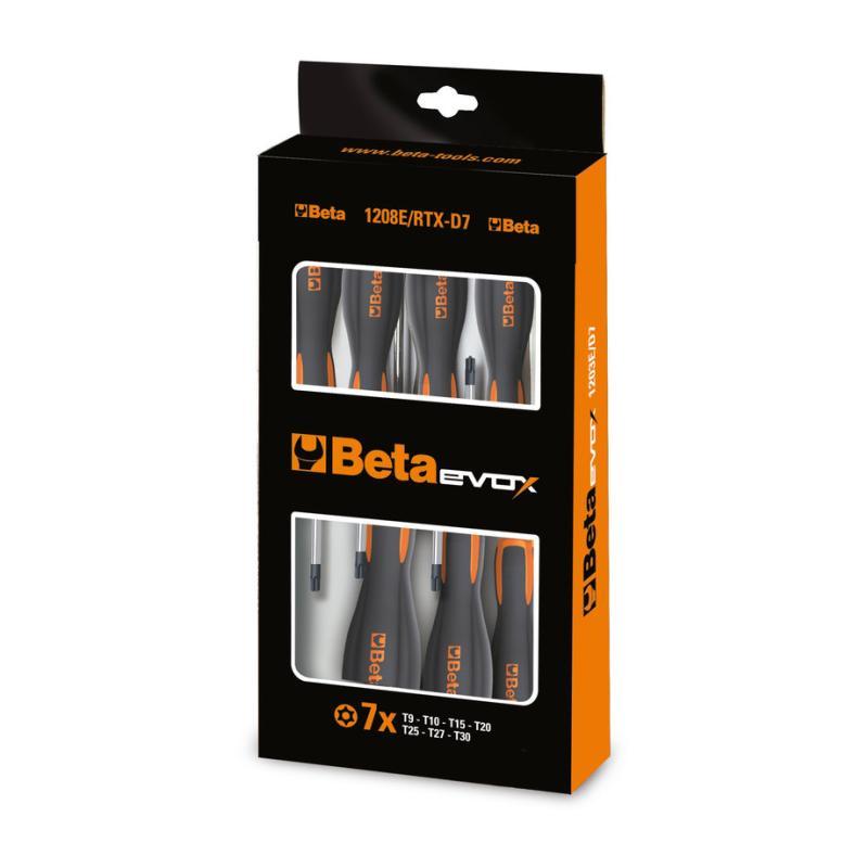 Serie Di 7 Chiavi Maschio Con Impugnatura Evox Per Viti Con Impronta Tamper Resistant Torx(R) (Art. 1208E/Rtx) 1208E/RTX-D7
BetaEVOX 012081207