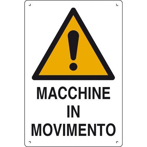 Cartello in Kpl Attenzione Macchine in Movimento 60x40 cm