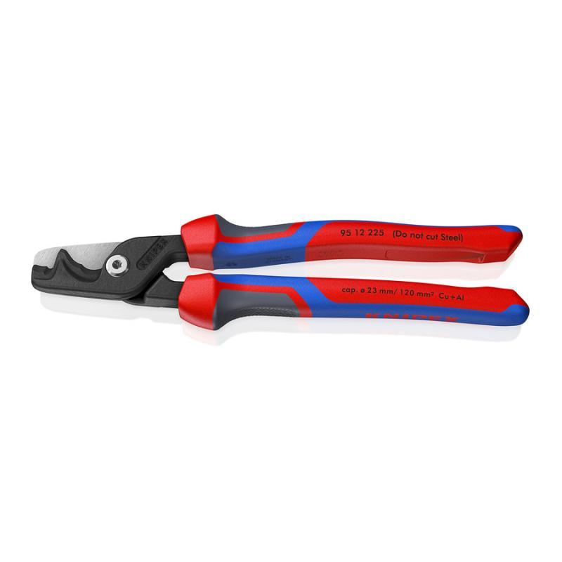 KNIPEX 95 12 225 SB StepCut® XL Cesoie per cavi con taglio a gradino con manici comfort brunita 225 mm