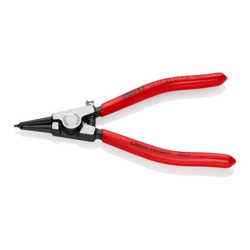 KNIPEX 46 11 G0 Pinza per anelli di sicurezza per anelli di presa su alberi rivestiti in resina sintetica atramentata nera 140 mm