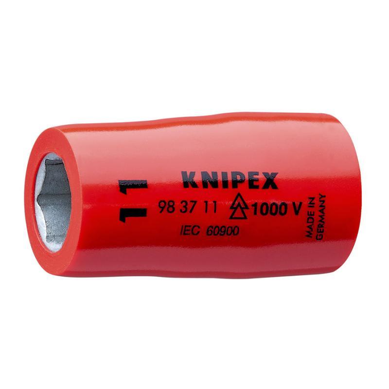 KNIPEX 98 37 11 Chiave a bussola per viti esagonali con attacco quadro interno 3/8" 43 mm