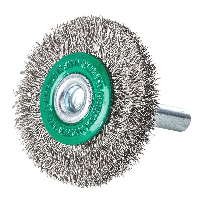 Spazzole Circolari Per Smerigliatrici Dritte Con Filo Ondulato - Milwaukee — SPAZ. CIRC DA 6MM 40X9MM ACC. INOX ONDUL. 0.2 MM - 3P