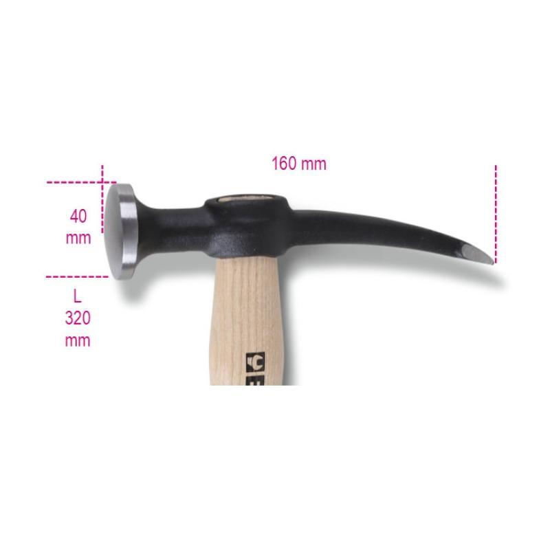 Martello Con Testa Tonda Convessa E Penna Manico In Legno 1345 Beta 013450010