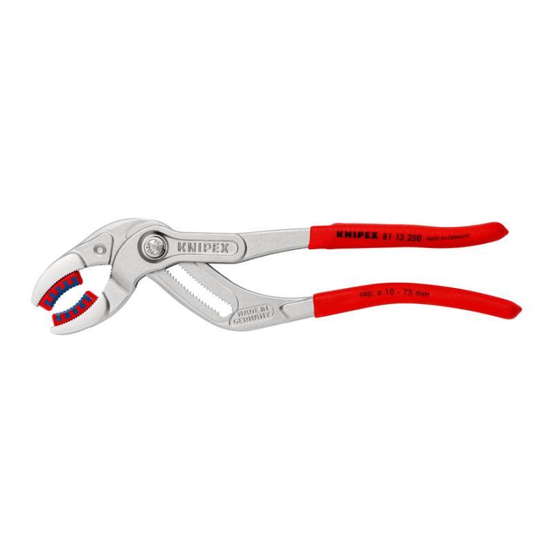 KNIPEX 81 13 250 Pinza per sifone e connettore rivestiti in resina sintetica antiscivolo cromata 250 mm