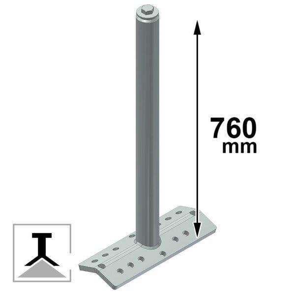 Linea Vita Combo Palo Indeformabile Con Base Doppia Inclinazione Tipo A-C