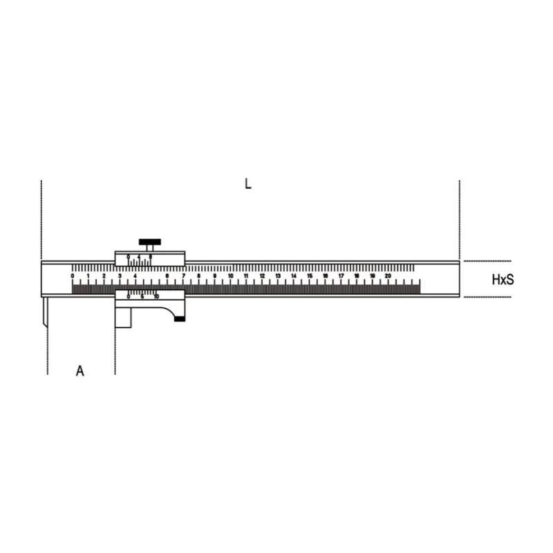 Calibro A Tracciare Con Rotella In Acciaio Inossidabile 1679 Beta 016790020