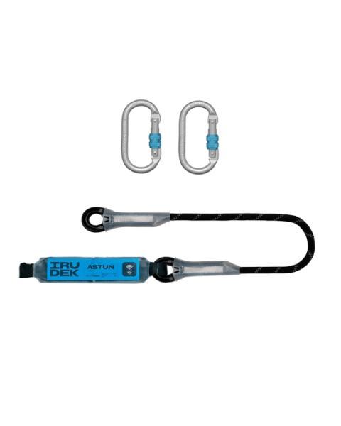 Kit Cordino Assorbitore ASTUN I 361 con 2 Moschettoni 981 - Certificato 140 Kg - Rossini N095