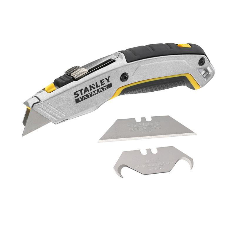 Coltello A Lama Retrattile Doppia Lama A Trapezio o a Uncino Con 4 Lame Di Ricambio STANLEY