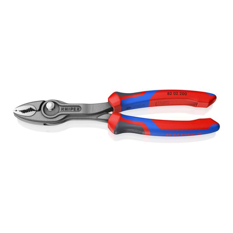 KNIPEX 82 02 200 SB TwinGrip Pinza a presa frontale e laterale con manici comfort bonderizzata grigia 200 mm in confezione Self-service