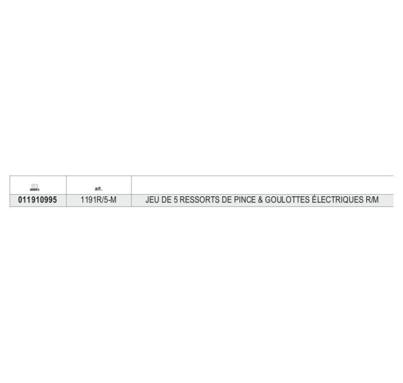 Kit 5 Cp.Molle Pinze & Tronch.Elettr.R/M 1191R/5-M Beta 011910995