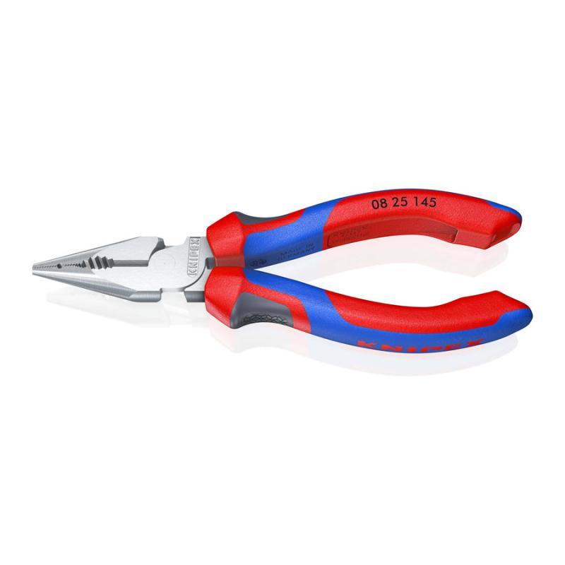 KNIPEX 08 25 145 Pinza universale con testa a punta con manici comfort cromata 145 mm