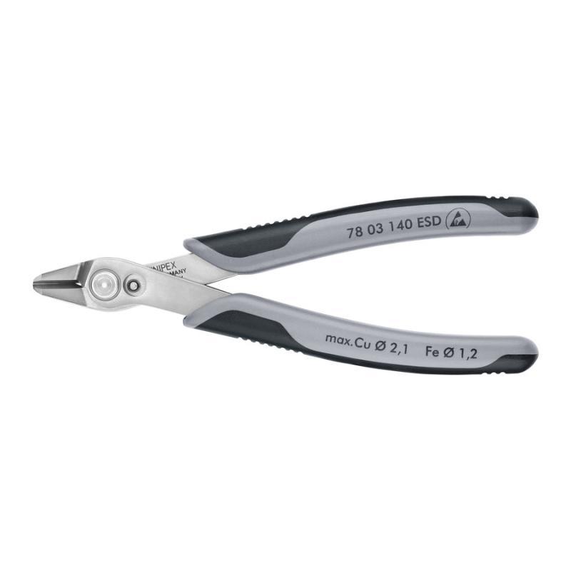 KNIPEX 78 03 140 ESDSB Electronic Super Knips® XL ESD con impugnature multicomponente 140 mm in confezione Self-service