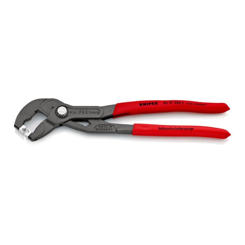 KNIPEX 85 51 250 C Pinza per fascette Click rivestiti in resina sintetica antiscivolo bonderizzata grigia 250 mm