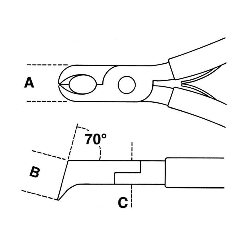 Tronchese Per Elettronica A Taglienti Obliqui Rasi E Spellafilo Impugnatura Bimateriale 1191BM/L Beta 011910110
