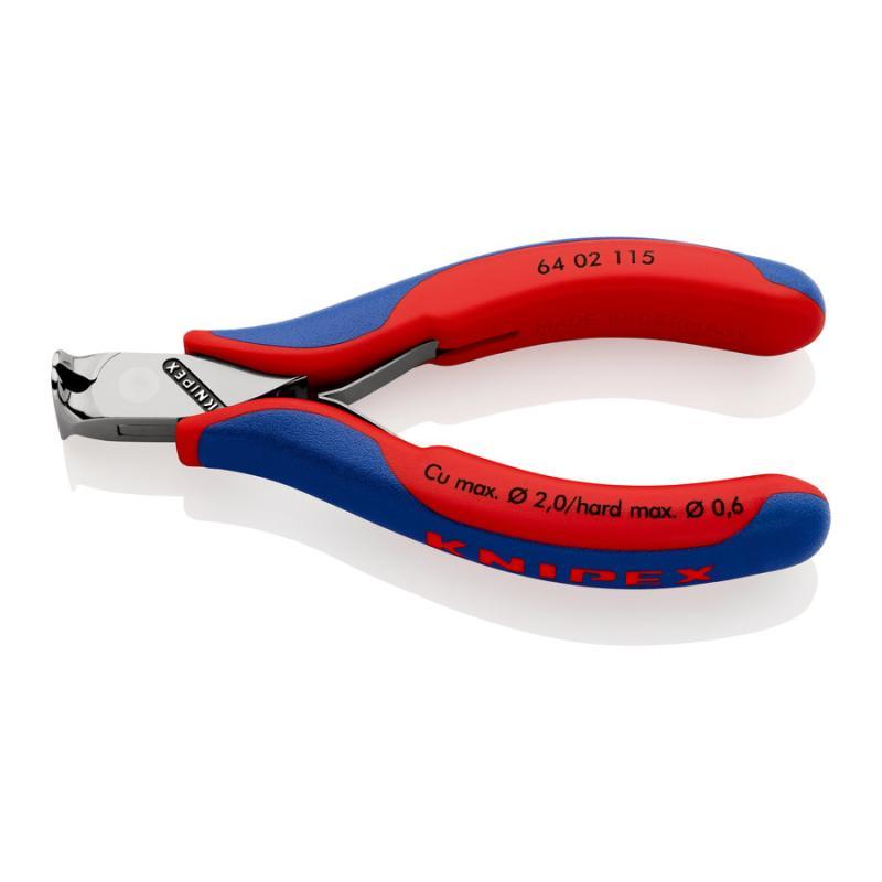KNIPEX 64 02 115 Tronchese per elettronica con tagliente frontale con impugnature multicomponente 115 mm