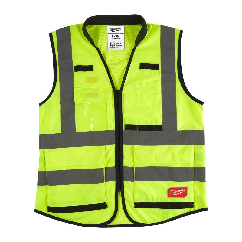 Gilet Premium Ad Alta Visibilita - Milwaukee — GILET PREMIUM ALTA VIS GIALLO L/XL