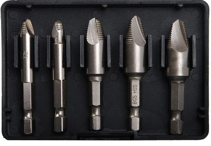 Kit 5 Pz Estrattori Per Viti Attacco 1/4"