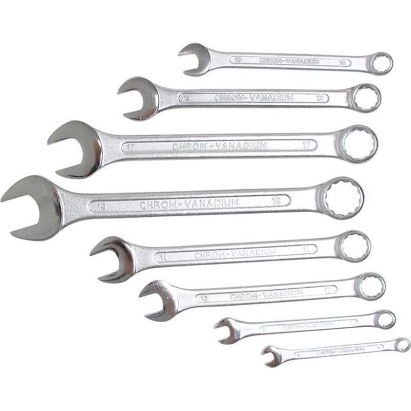 Serie 12 Chiavi Combinate Cromate Cromo Vanadium FERMEC