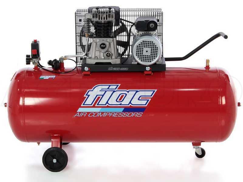 Compressore Aria Con Trasmissione A Cinghia Fiac AB 200-360M Motore Monofase 3HP 10bar 200lt