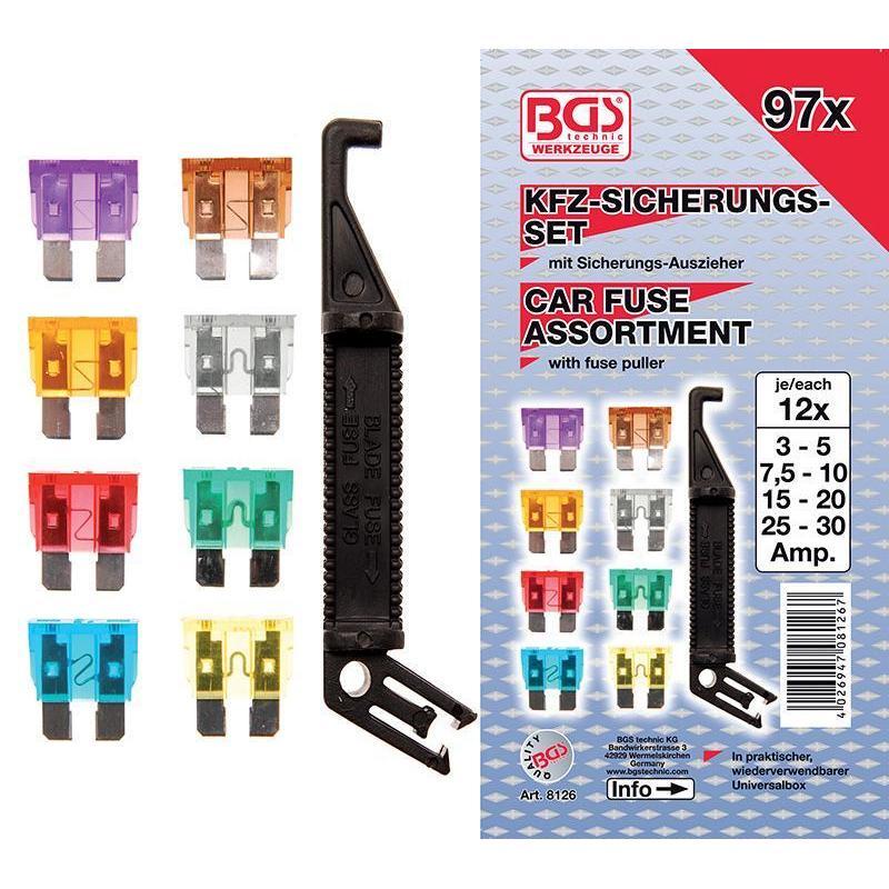 Assortimento 96 Pezzi Fusibili Per Auto Assortiti