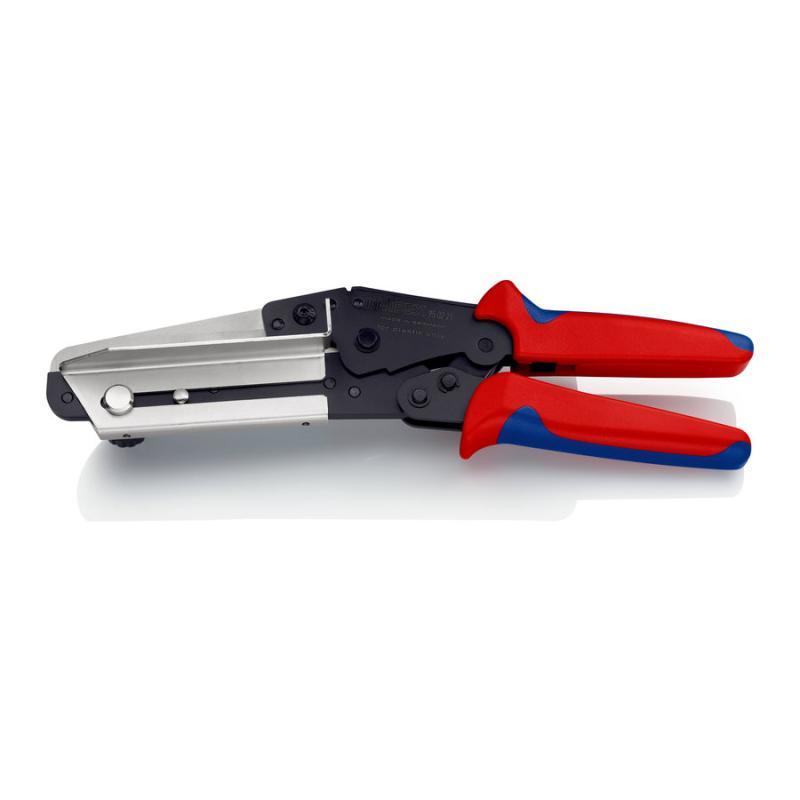 KNIPEX 95 02 21 Cesoia per materiali sintetici anche per canaline guidacavo con impugnature multicomponente brunita 275 mm