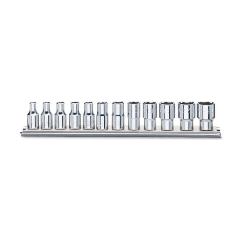 Serie Di Chiavi A Bussola A Mano Attacco Quadro Femmina 1/4" Bocca Poligonale, Cromate 900MB/SB12 Beta 009000179